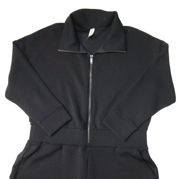 NWT Spanx 20638Q AirEssentials Long Sleeve Wide Leg Jumpsuit in Black 1X Petite - Picture 3 of 5